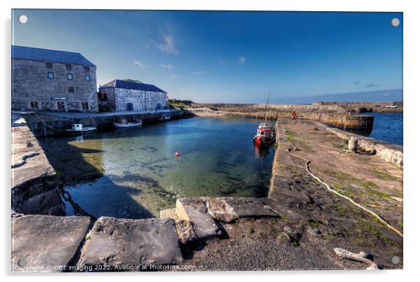Portsoy Blues 17th Century Harbour Fishing Village Scotland Acrylic by OBT imaging
