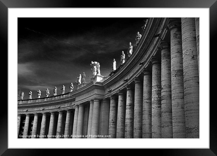 Saints Over Saint Peters Square Framed Mounted Print by Darren Burroughs