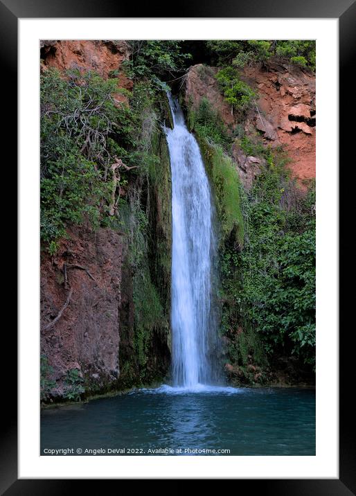 Queda do Vigario Waterfall Framed Mounted Print by Angelo DeVal