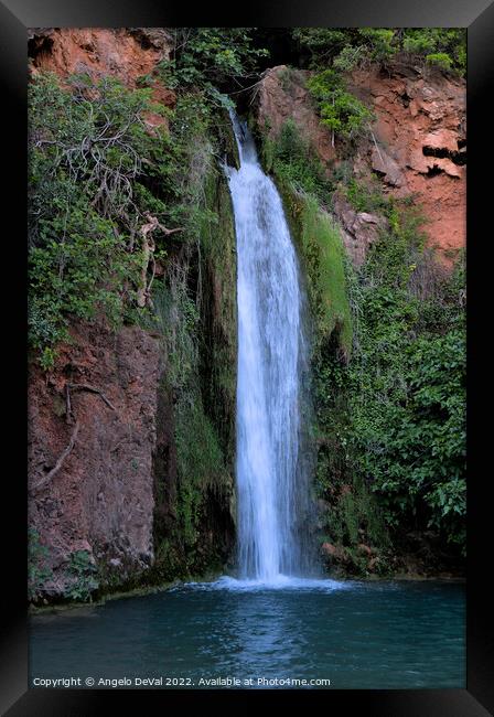Queda do Vigario Waterfall Framed Print by Angelo DeVal