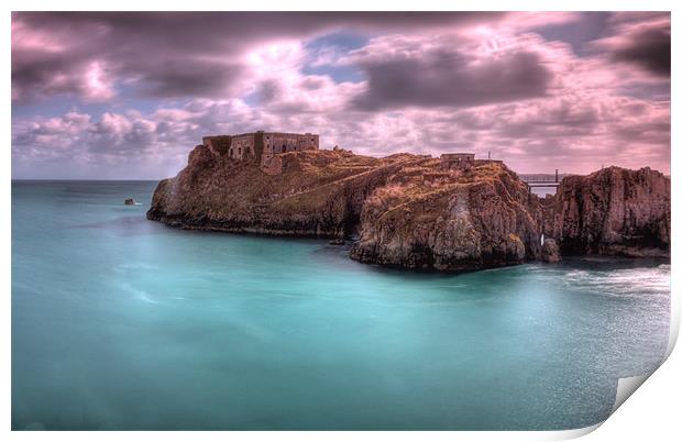 St Catherines Rock, Tenby Print by Steve Purnell