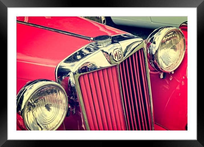 Iconic Vintage MG T Framed Mounted Print by Rob Cole