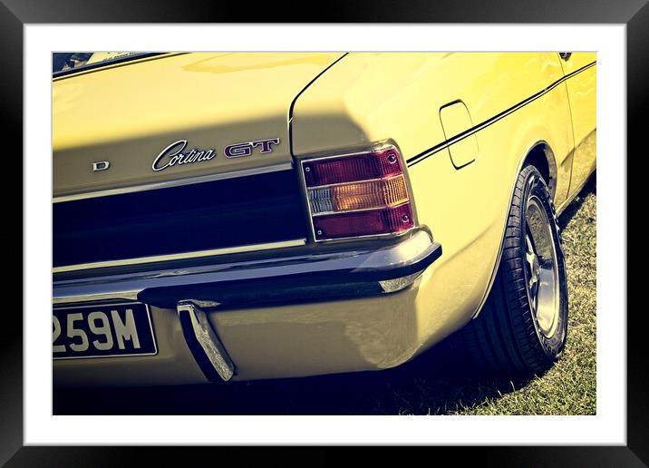 1970's Cortina Mk3 GT Framed Mounted Print by Rob Cole