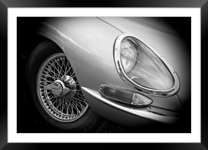 E-Type Headlight Framed Mounted Print by Rob Cole