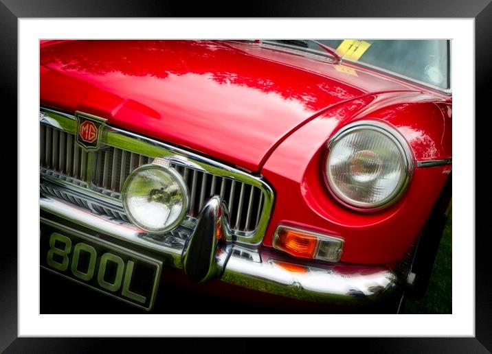 Timeless Beauty The Red MGB Sports Car Framed Mounted Print by Rob Cole