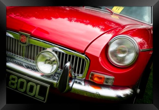 Timeless Beauty The Red MGB Sports Car Framed Print by Rob Cole