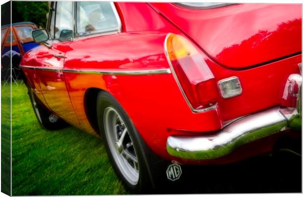 Red MGB Canvas Print by Rob Cole