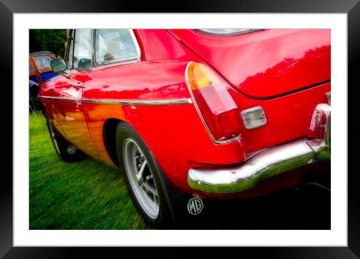 Red MGB Framed Mounted Print by Rob Cole