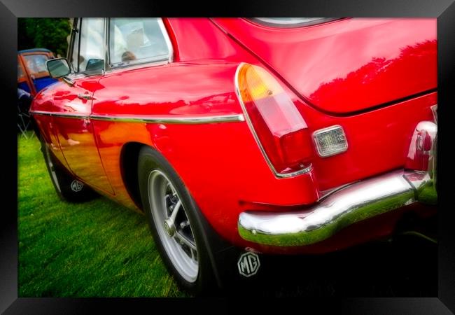 Red MGB Framed Print by Rob Cole