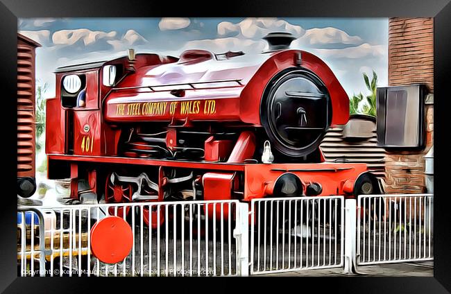 Steam Locomotive No. 401 Thomas Burt (Digital Art) Framed Print by Kevin Maughan