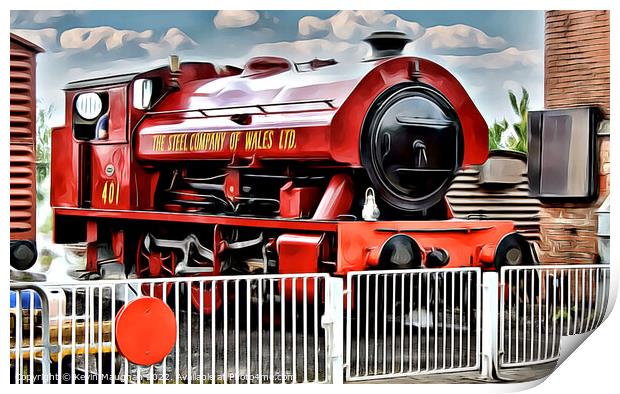 Steam Locomotive No. 401 Thomas Burt (Digital Art) Print by Kevin Maughan