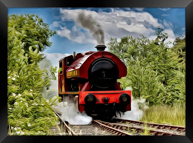 Steam Locomotive No. 401 Thomas Burt (Digital Art) Framed Print by Kevin Maughan