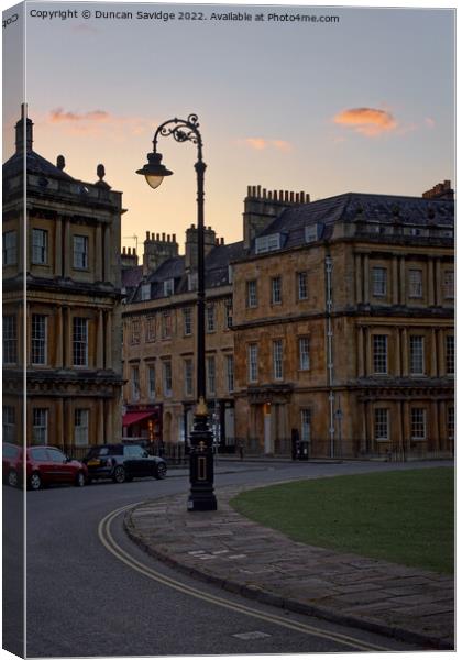 The Circus Bath Sunset Canvas Print by Duncan Savidge