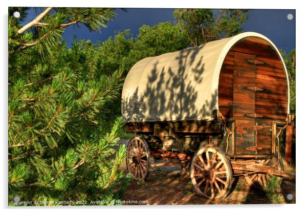 Sheep Herder's Wagon Acrylic by Donna Kennedy