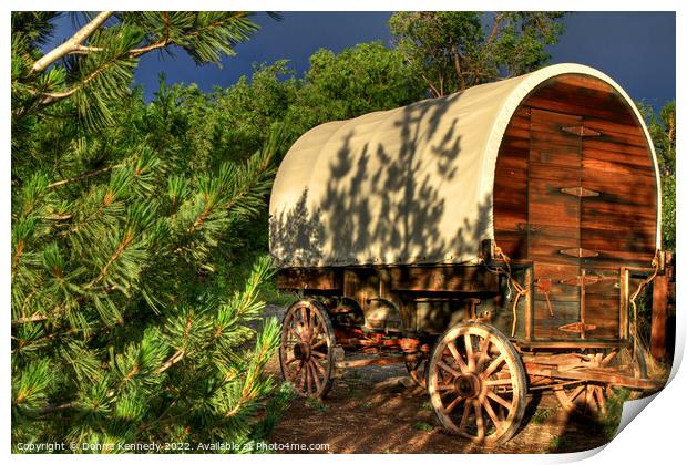 Sheep Herder's Wagon Print by Donna Kennedy