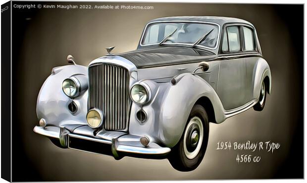 1954 Bentley R Type (Digital Art Version) Canvas Print by Kevin Maughan