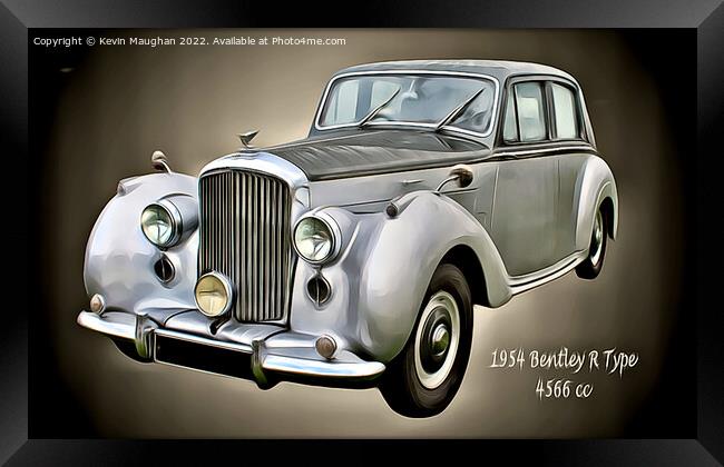 1954 Bentley R Type (Digital Art Version) Framed Print by Kevin Maughan