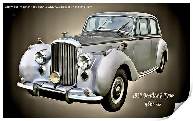 1954 Bentley R Type (Digital Art Version) Print by Kevin Maughan