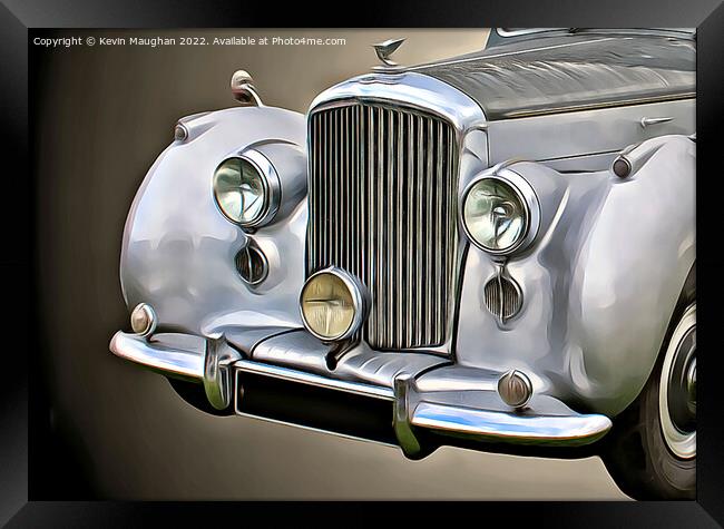 1954 Bentley R Type Close Up (Digital Art) Framed Print by Kevin Maughan