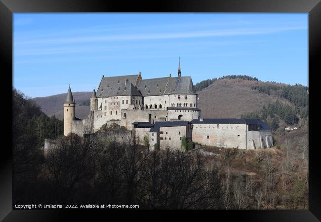 Vianden Castle Winter View, Luxembourg Framed Print by Imladris 