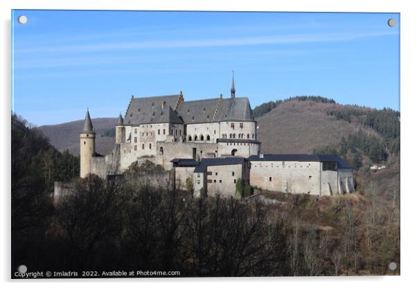 Vianden Castle Winter View, Luxembourg Acrylic by Imladris 