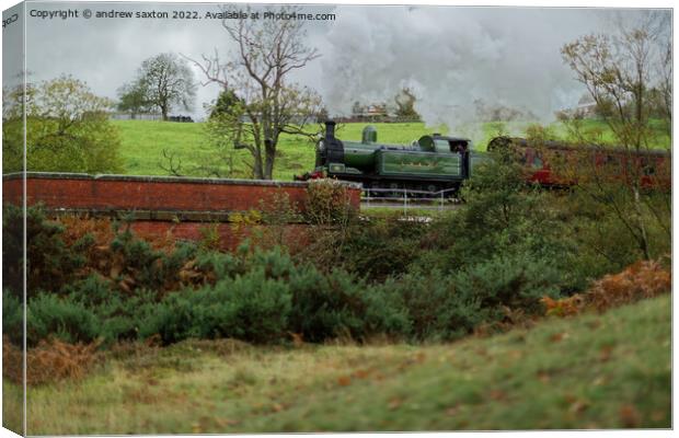 Full steam ahead  Canvas Print by andrew saxton