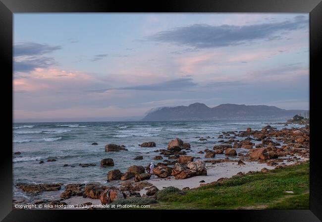 Sunrise at Muizenberg, Cape Town Framed Print by Rika Hodgson