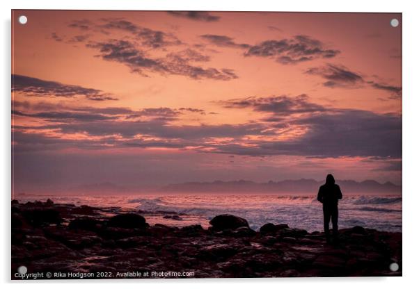 Burning sunrise, Muizenberg, Cape Town Acrylic by Rika Hodgson