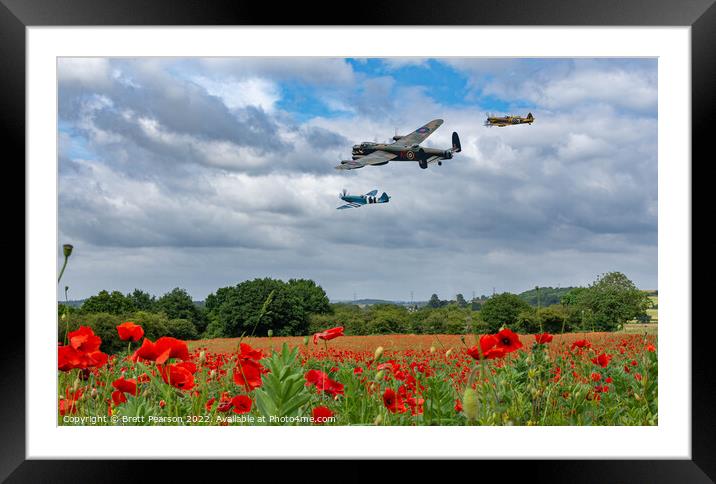 Battle of Britain Memorial Flight Framed Mounted Print by Brett Pearson