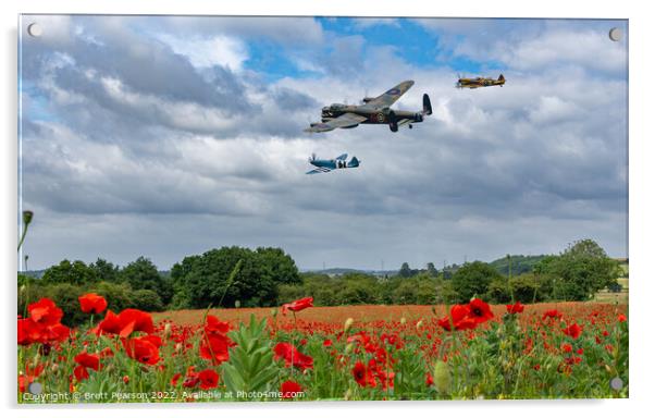 Battle of Britain Memorial Flight Acrylic by Brett Pearson