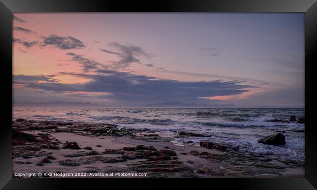 Pink skies, Muizenberg, Cape Town Framed Print by Rika Hodgson