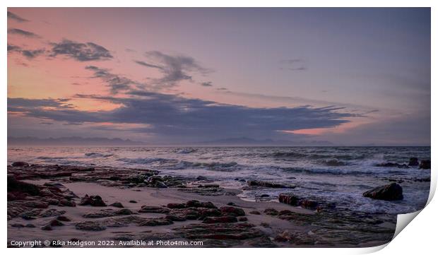 Pink skies, Muizenberg, Cape Town Print by Rika Hodgson