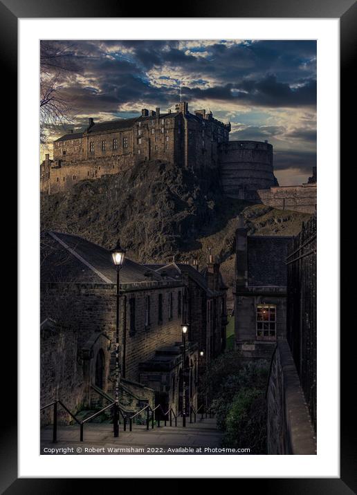 Edinburgh Castle from the Vennel Framed Mounted Print by RJW Images