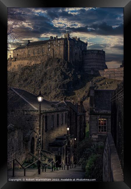 Edinburgh Castle from the Vennel Framed Print by RJW Images