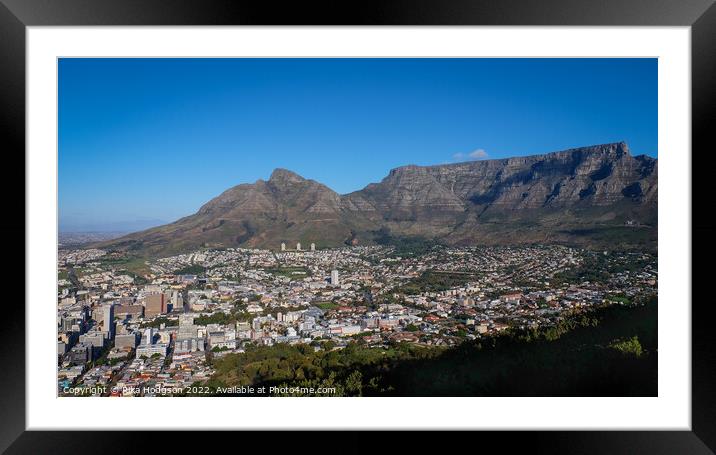 Cityscape, Table Mountain, Cape Town, South Africa Framed Mounted Print by Rika Hodgson