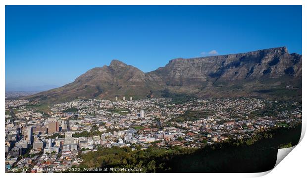 Cityscape, Table Mountain, Cape Town, South Africa Print by Rika Hodgson