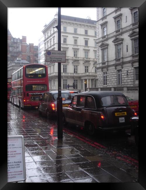 Rainy day in London Framed Print by Joyce Hird