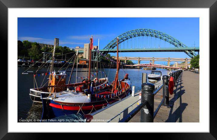 Newcastle upon Tyne, Tyne Bridge, England, UK Framed Mounted Print by Geraint Tellem ARPS