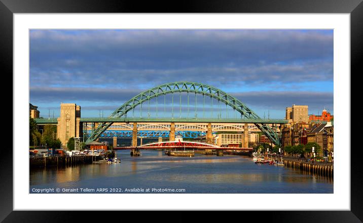 Newcastle upon Tyne early summer's morning, England, UK Framed Mounted Print by Geraint Tellem ARPS