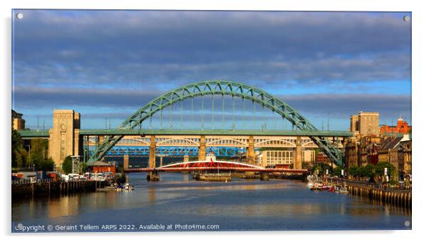 Newcastle upon Tyne early summer's morning, England, UK Acrylic by Geraint Tellem ARPS