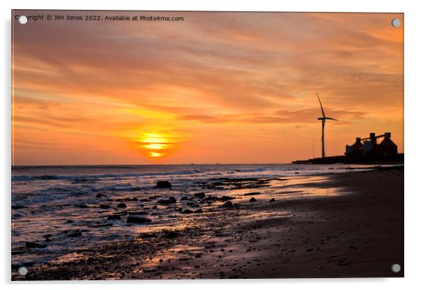 Northumbrian sunrise Acrylic by Jim Jones