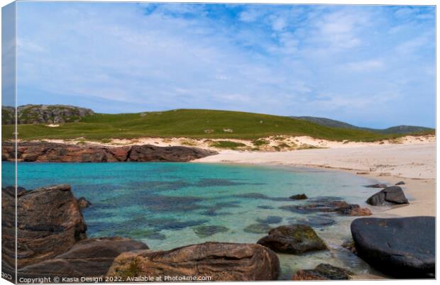 Secluded Beach, Isle of Vatersay Canvas Print by Kasia Design