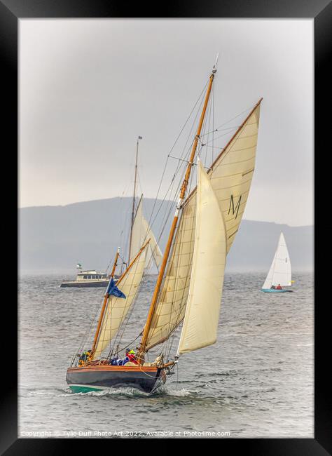 Classic Yacht Macaria at Fife Regatta 2022 (1) Framed Print by Tylie Duff Photo Art