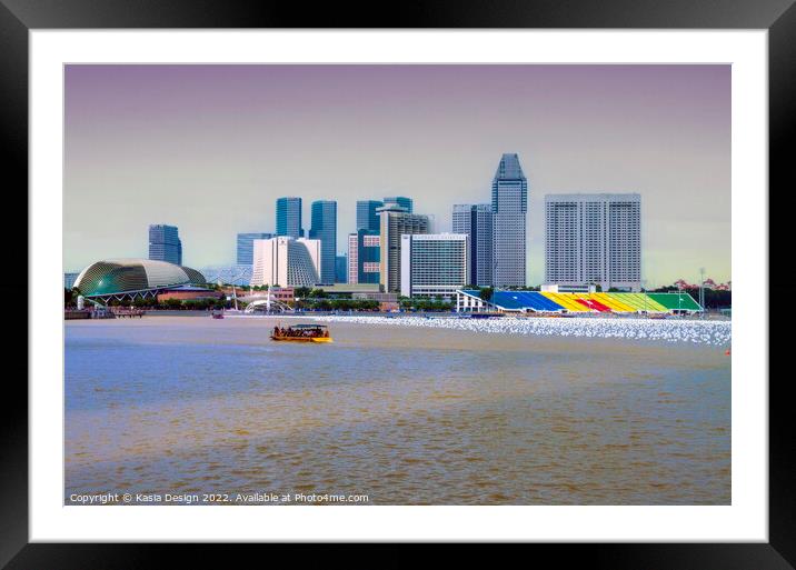 Marina Bay, Singapore Framed Mounted Print by Kasia Design