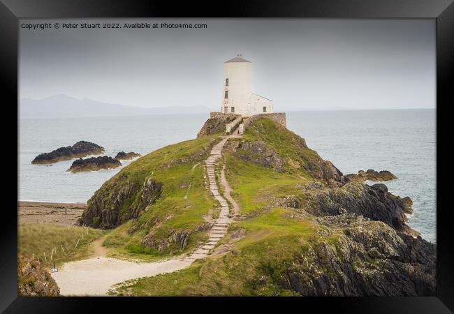 Twr Mawr lighthouse on Llanddwyn Island, Anglesey, Wales Framed Print by Peter Stuart