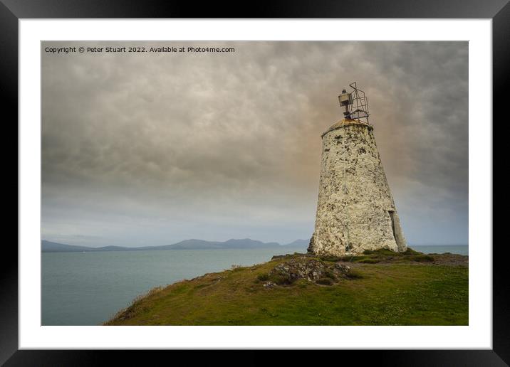 The Tower at Llanddwyn Island Anglesey. Framed Mounted Print by Peter Stuart