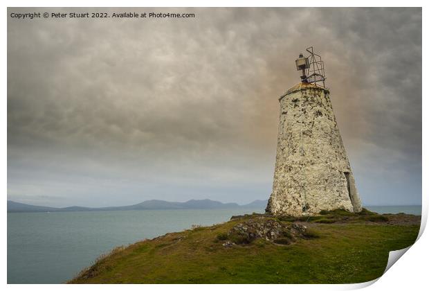 The Tower at Llanddwyn Island Anglesey. Print by Peter Stuart