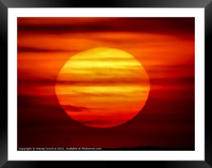 Setting Sun Framed Mounted Print by Maciej Czuchra