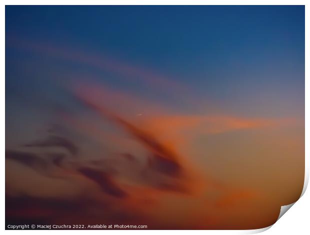 Red Garuda Cloud Print by Maciej Czuchra