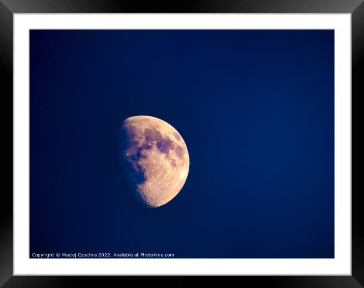 The Moon Framed Mounted Print by Maciej Czuchra